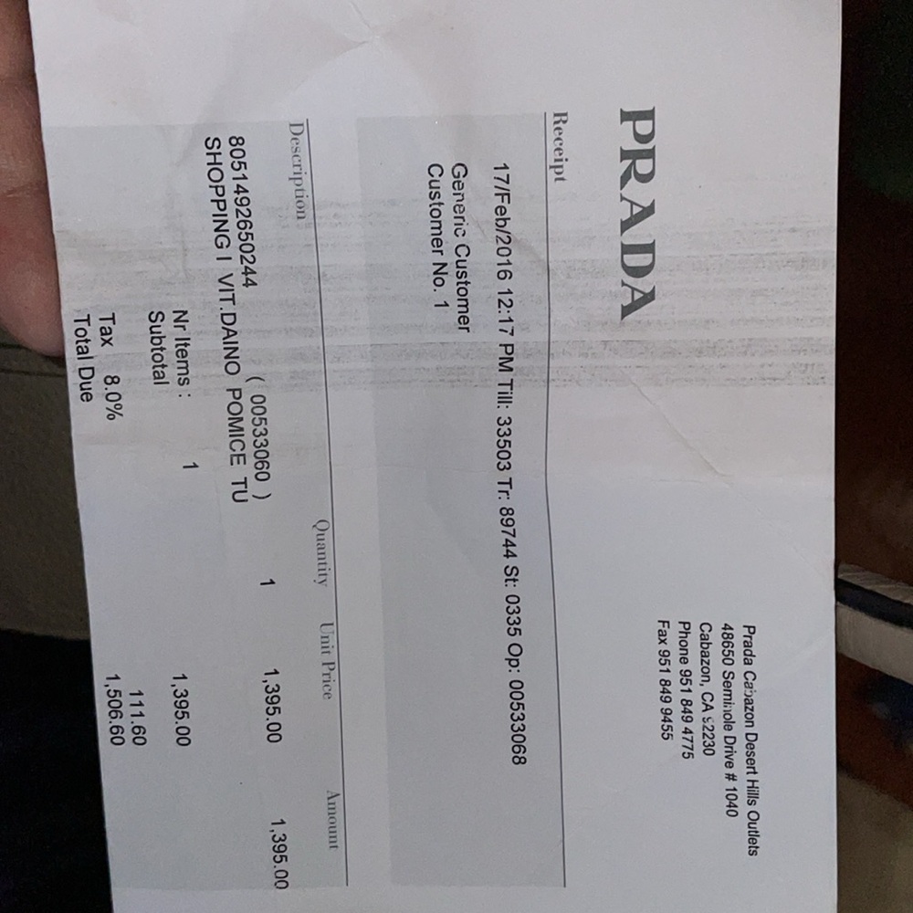 Prada Gray Tote Bag - Picture 8 of 8